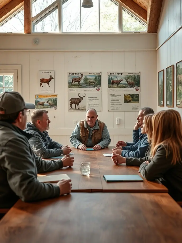 A picture of ACCA members attending a workshop on responsible hunting practices and wildlife conservation, emphasizing education and ethical conduct.